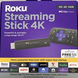 Roku Streaming Stick 4K - Black and Purple